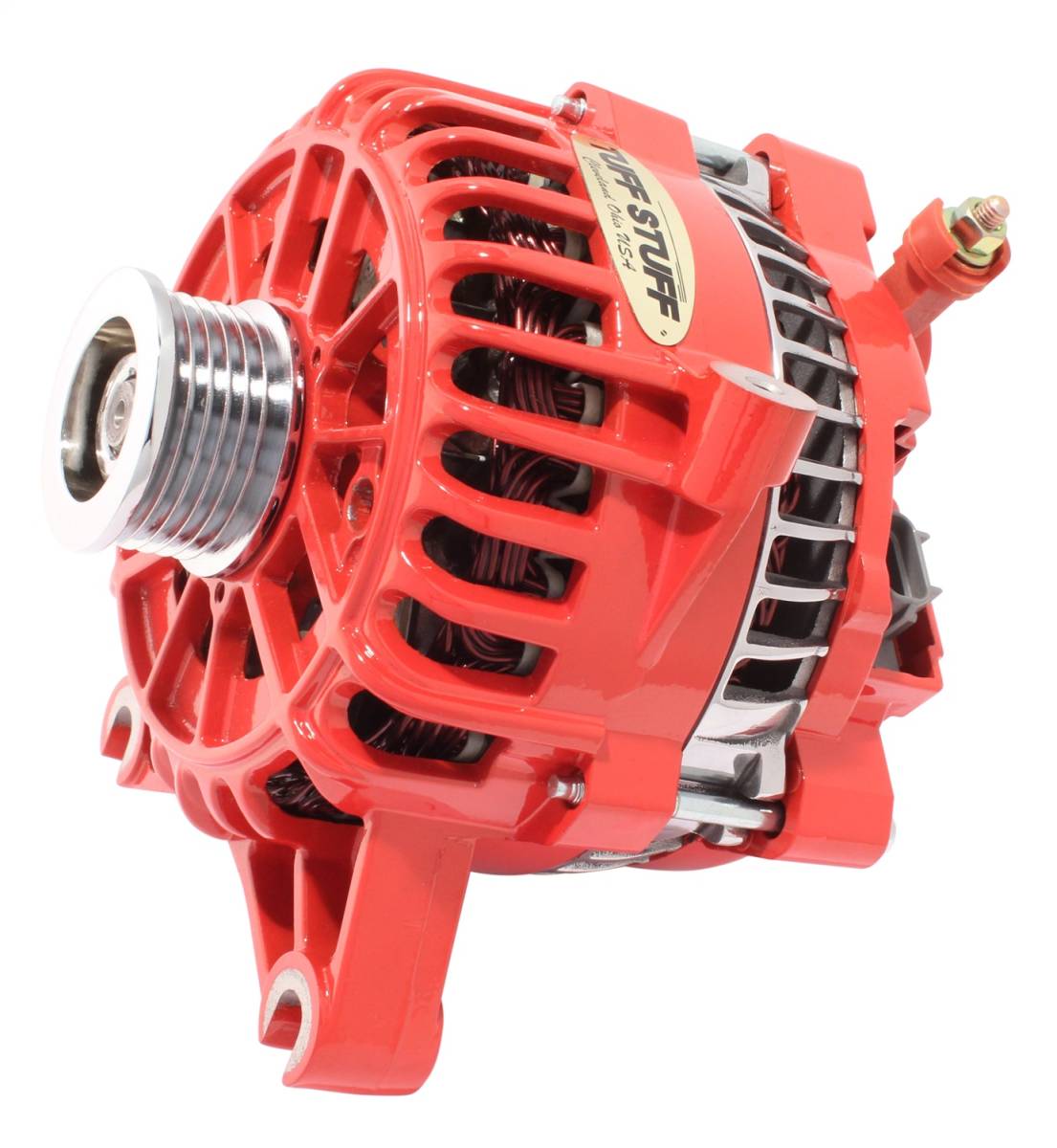 Tuff Stuff Performance - Alternator; 135 AMP - OEM Wire - 6 Groove Pulley - Red; 8252ARED