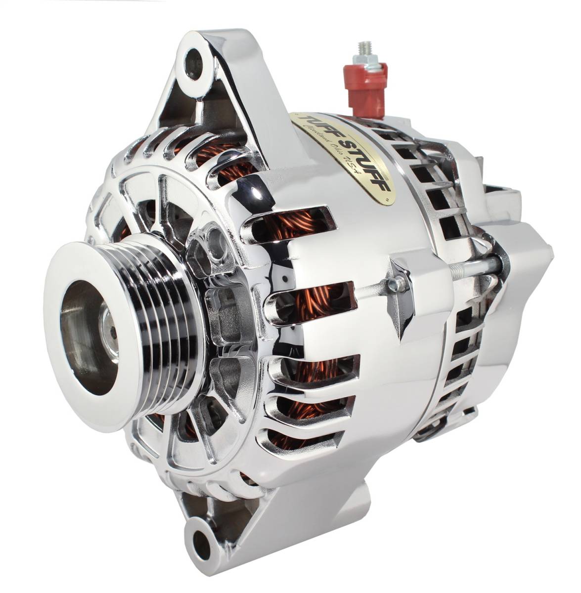 Tuff Stuff Performance - Alternator; 110 AMP - OEM Wire - 6 Groove Pulley - Chrome; 8266A