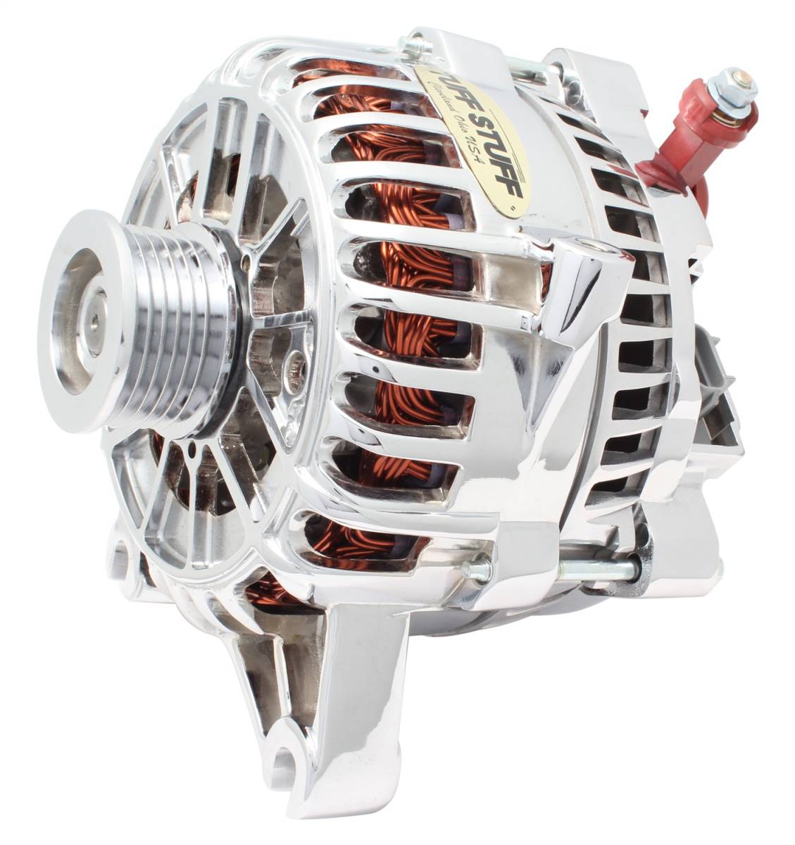 Tuff Stuff Performance - Alternator; 135 AMP - OEM Wire - 6 Groove Pulley - Chrome; 8318A