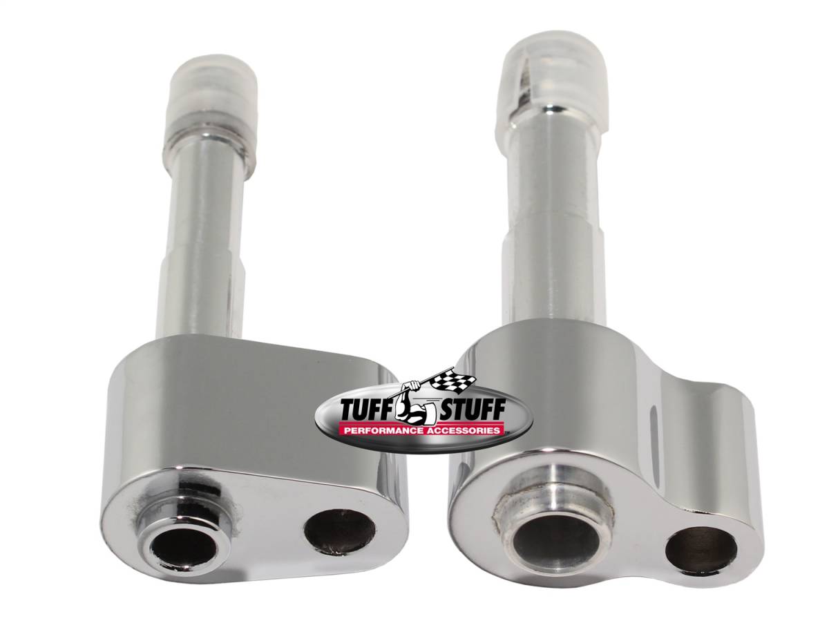 Tuff Stuff Performance - A/C Compressor Fitting; 10mm Suction Port - 8mm Discharge Port - For 4517 Peanut SD7 Compressor - Right/Left - Chrome; 8417A