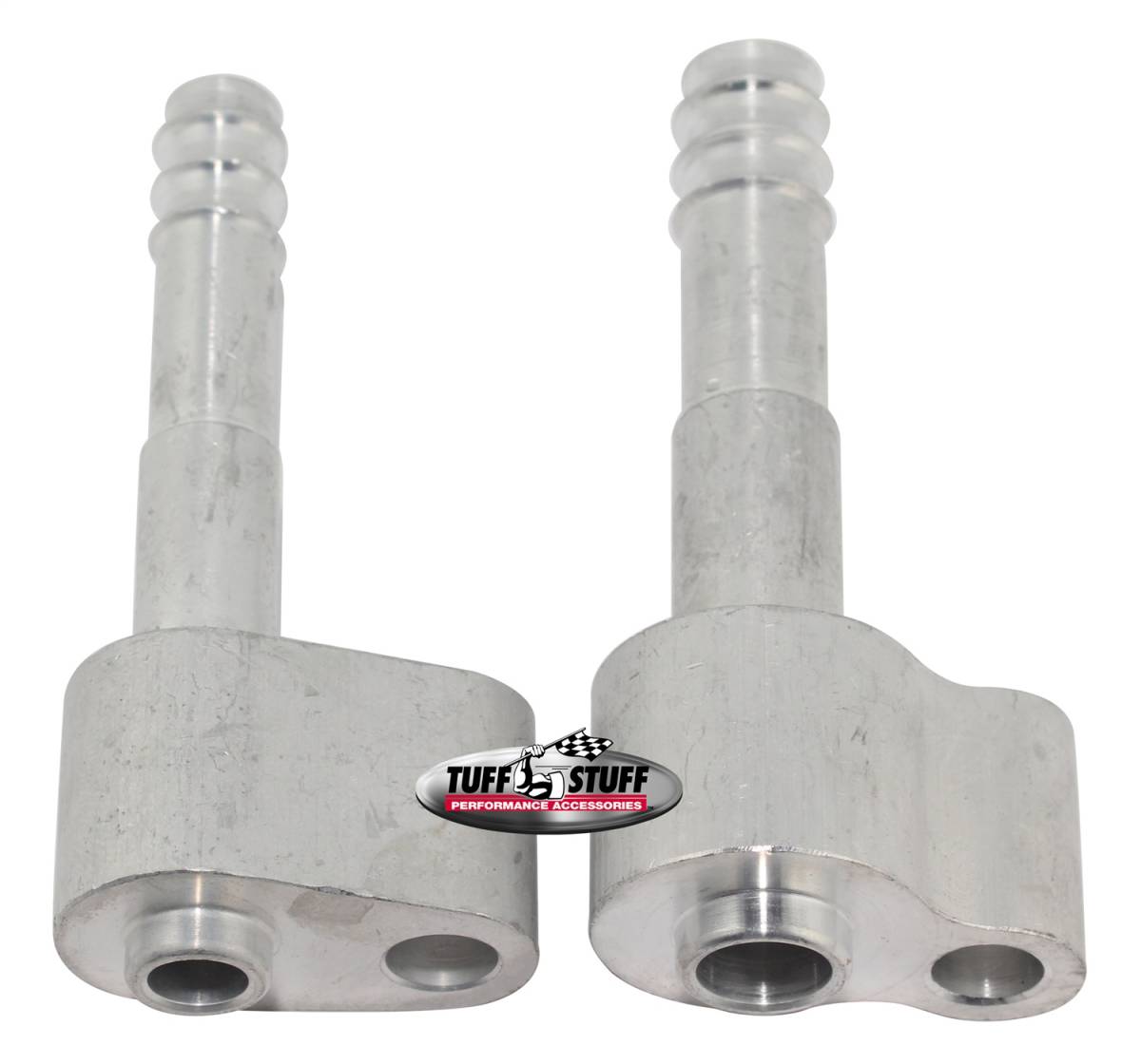 Tuff Stuff Performance - A/C Compressor Fitting; 10mm Suction Port - 8mm Discharge Port - For 4517 Peanut SD7 Compressor - Right/Left - Plain; 8417C