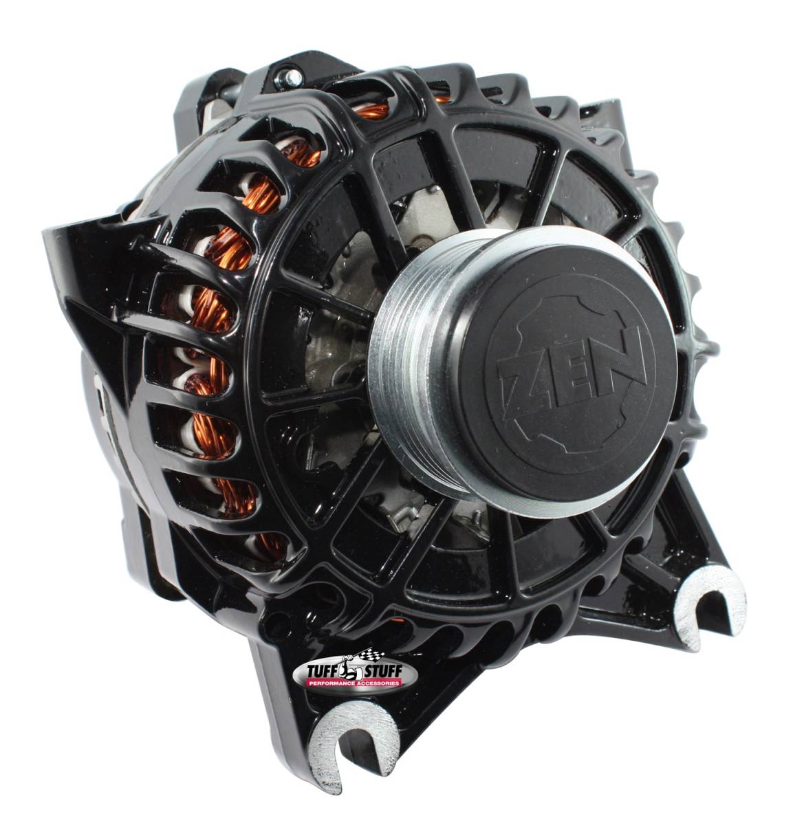 Tuff Stuff Performance - Alternator; 135 AMP - OEM Wire - 6 Groove Clutch Pulley - Black; 8438B