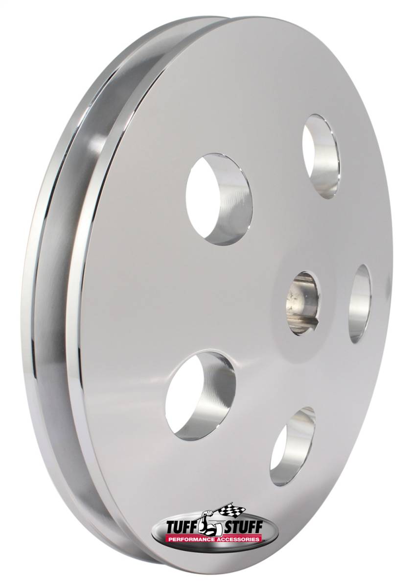 Tuff Stuff Performance - Power Steering Pump Pulley; Bolt On - Fits PN[6174/6176/6183/6190/6191/6192/6193/6194/6195/6196/6197/6198] Power Steering Pumps w/Keyed Shaft - Incl. Flat Washer - Machined; 8488A