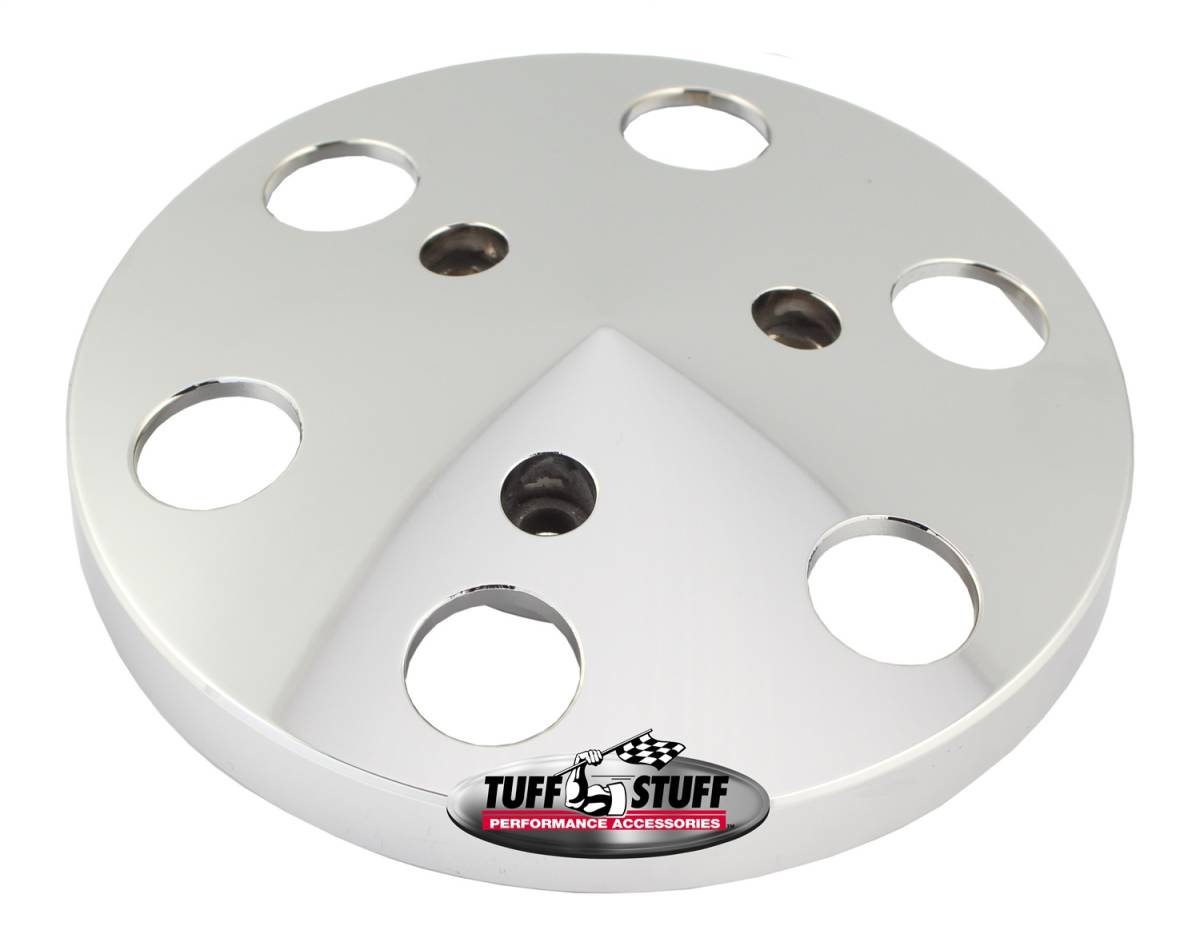 Tuff Stuff Performance - A/C Compressor Clutch Cover; Machined Aluminum - Polished; 8490B