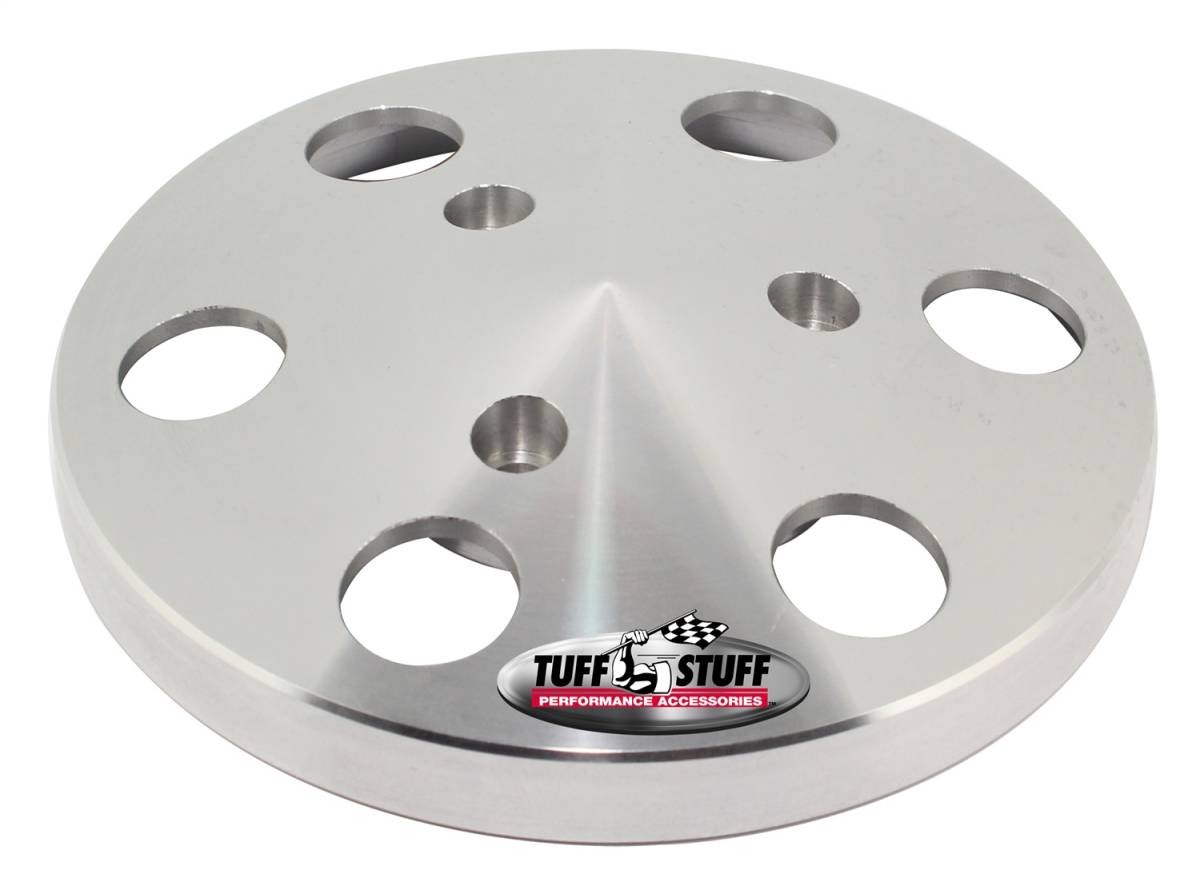 Tuff Stuff Performance - A/C Compressor Clutch Cover; Machined Aluminum - Plain; 8490C