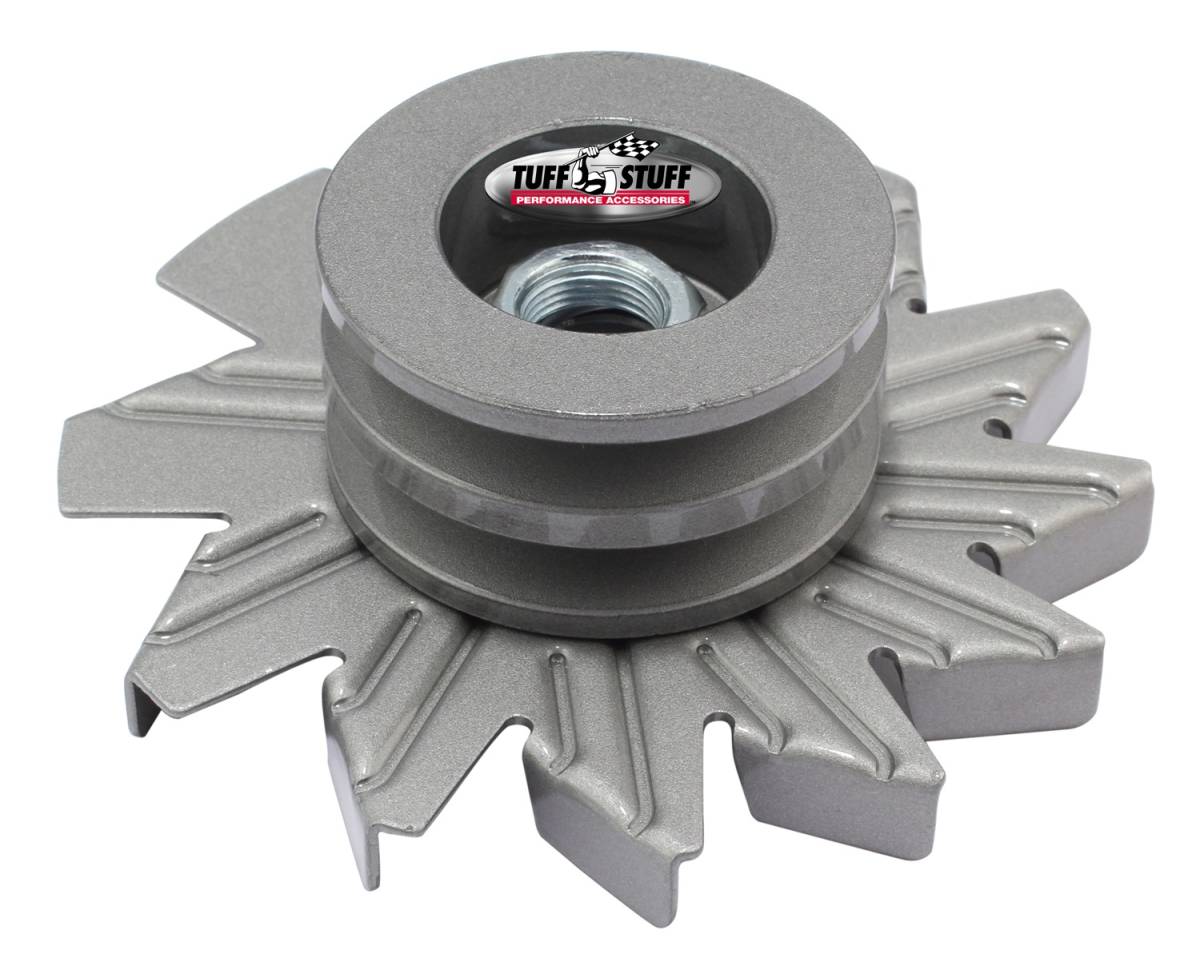 Tuff Stuff Performance - Alternator Pulley; 2.628 in. - Double V Groove Pulley - Incl. Fan/Lock Washer/Nut - As Cast; 7600BC