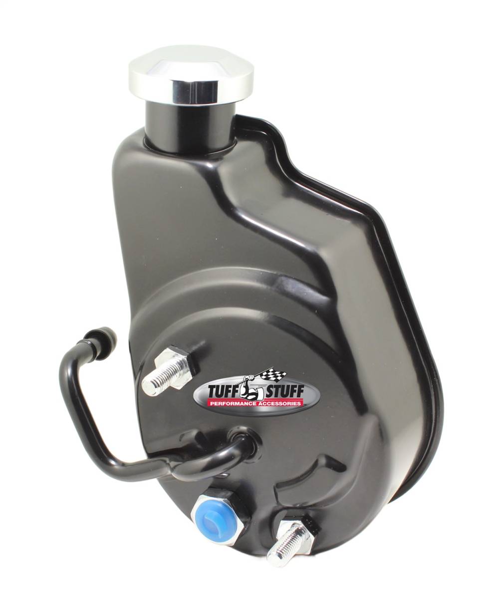 Tuff Stuff Performance - Power Steering Pump; Direct Fit - 3/4 in. Press Fit Shaft - 1200 PSI - Stealth Black; 6161B