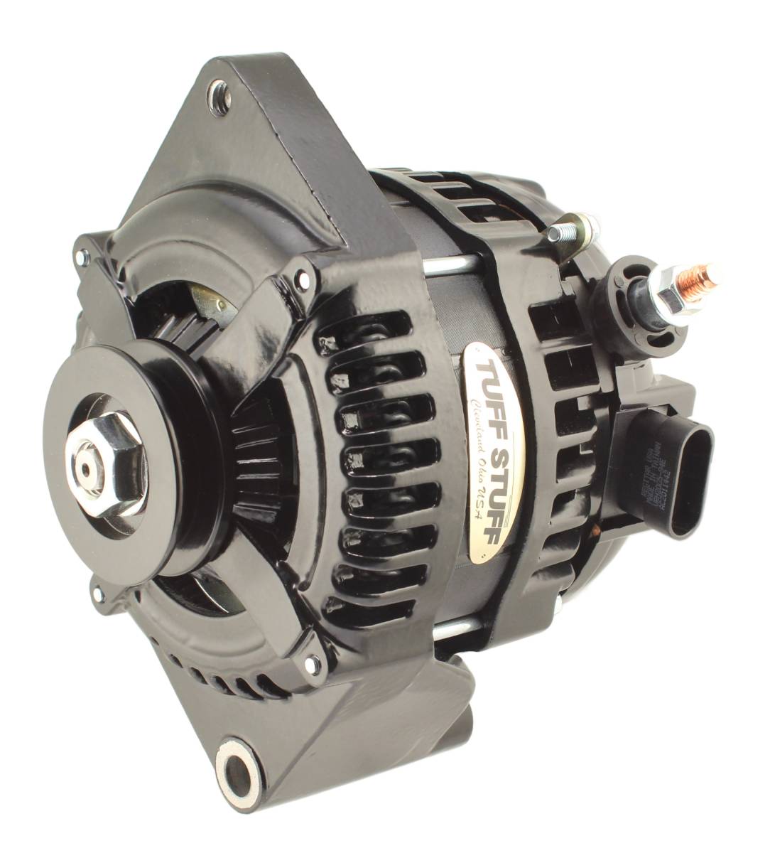 Tuff Stuff Performance - Alternator 225 Amp - 1-Groove Pulley - OE-Wire - Stealth Black; 8441B1GOE
