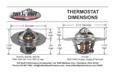 Tuff Stuff Performance - High Flow Thermostat 195 Degrees 900195 - Image 2