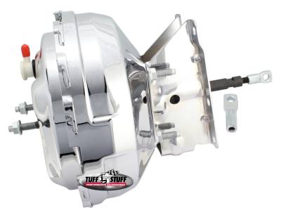 Power Brake Booster 11 in. Dual Diaphragm Incl. Booster Mtg. Bracket/10mm - 1.5 Threaded Studs And Nuts Chrome 2232NA