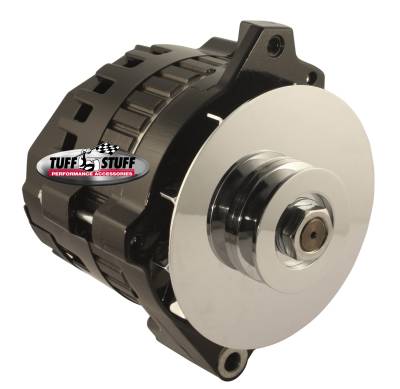 Tuff Stuff Performance - Alternator 105 AMP 1 Wire Or OEM V Groove Pulley 6.125 in. Bolt To Bolt Black 7866E