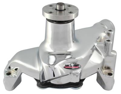 Platinum SuperCool Water Pump 6.937 in. Hub Height 5/8 in. Pilot Long Reverse Rotation Flat Smooth Top And Threaded Water Port Chrome 1675AA