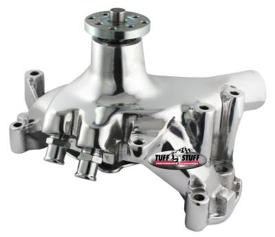 Platinum SuperCool Water Pump 7.281 in. Hub Height 5/8 in. Pilot Long (2) Threaded Water Ports Aluminum Casting Chrome 1461AA
