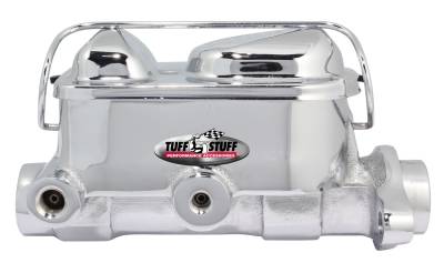 Tuff Stuff Performance - Brake Master Cylinder Dual Reservoir 1 in. Bore 3/8 in-24 And 1/2 in.-20 Ports 3 1/8 in. Mounting Hole Spacing Chrome 2017NA - Image 1