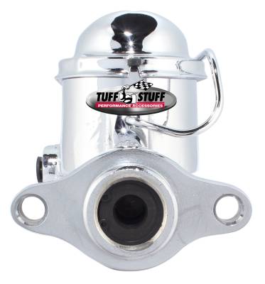 Tuff Stuff Performance - Brake Master Cylinder Dual Reservoir 1 in. Bore 3/8 in-24 And 1/2 in.-20 Ports 3 1/8 in. Mounting Hole Spacing Chrome 2017NA - Image 2