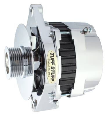 Tuff Stuff Performance - Alternator 250 High AMP Incl. Pigtail/OEM Wiring 6 Groove Pulley Aluminum Polished 7290NEP6G - Image 1