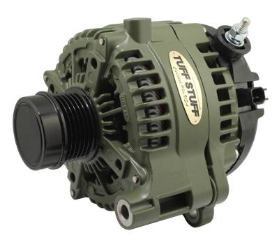 New Products - Alternators & Starters for Jeeps - Tuff Stuff Performance - Alternator 240 Amp 6 Groove Army Green 7517G