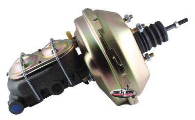 Brake Booster w/Master Cylinder 9 in. 1 1/8 in. Bore Single Diaphragm w/PN[2071] Dual Rsvr. Master Cyl. (3) M10-1.5 x 28MM Metric Studs Gold Zinc 2133NB