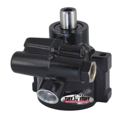 Type II Alum. Power Steering Pump GM LS Stock Replacement Aluminum For Street Rods/Custom Vehicles w/Limited Engine Space Black 6175ALB-6