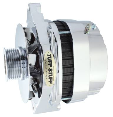 Alternator 170 AMP OEM Wire 6 Groove Pulley Low Idle Cut-In Internal Voltage Regulator Aluminum Polished 8173NAP