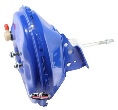 Power Brake Booster Univ. 11 in. Single Diaphragm Incl. 3/8 in.-16 Mtg. Studs And Nuts Fits Hot Rods/Customs/Muscle Cars Blue Powdercoat 2227NBBLUE