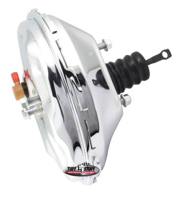 Power Brake Booster Univ. 11 in. Single Diaphragm w/Studs Incl. 3/8 in.-16 Mtg. Studs And Nuts Fits Hot Rods/Customs/Muscle Cars Chrome 2228NA