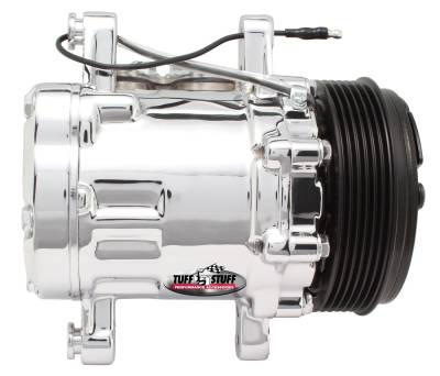 Tuff Stuff Performance - Sanden Style SD7 A/C Compressor R134A Series 6 Groove Pulley Chrome 4517NA6G - Image 2