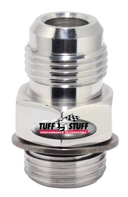 Power Steering Return Hose Fitting AN-10 x 7/8 in.-14 Incl. Washer w/O-Ring Fits Type II Polished Aluminum 5551P
