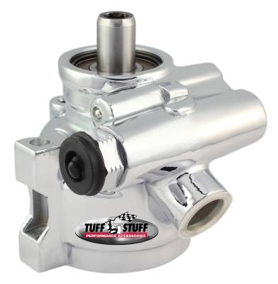 Type II Alum. Power Steering Pump GM Pressure Slip w/Through Hole Mounting Bottom Pressure Port 1200 PSI 3GPM Polished Aluminum 6170ALP-7
