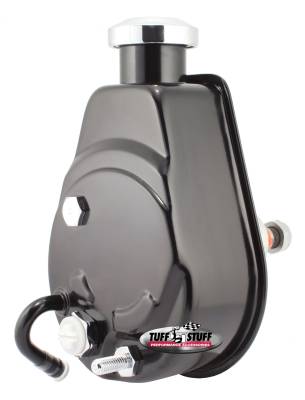 Power Steering Pumps - Saginaw - Universal - Tuff Stuff Performance - Saginaw Style Power Steering Pump Univ. Fit 5/8 in. Keyed Shaft 850 PSI 5/8-18 SAE Pressure Fittings 3/8 in.-16 Mtg. Holes Black 6174B