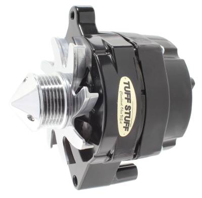 Silver Bullet Alternator 100 AMP Smooth Back 1 Wire 6 Groove Bullet Pulley Black 7068FBULL6G