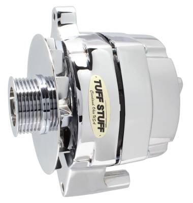 Tuff Stuff Performance - Alternator 100 AMP Smooth Back 1 Wire 6 Groove Pulley Chrome 7068RD6G - Image 1