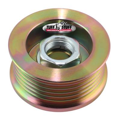 Alternator Pulley 2.25 in. 6 Groove Serpentine Incl. Lock Washer/Nut Gold Zinc 7610AD