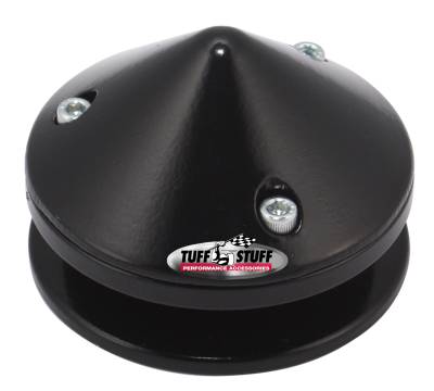 Alternator Pulley And Bullet Cover 2.25 in. Pulley Single V Groove Incl. Lock Washer/Nut Stealth Black 7650C