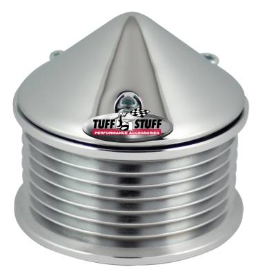 Alternator Pulley And Bullet Cover 2.25 in. Pulley 7 Groove Serpentine Incl. Lockwasher/Nut Chrome 7654A
