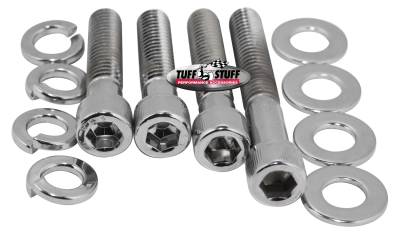 Tuff Stuff Performance - Water Pump Bolt Kit Chrome Socket Incl. (2) 3/4 in.-16x1 3/4 in./(1) 3/4 in.-16x2 in./(1) 3/8 in.-16x2 1/2 in. Bolts/(4) Lock And (4) Flat Washers 7677C - Image 2