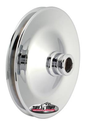 Power Steering Pump Pulley Single V-Groove Fits All Tuff Stuff Saginaw Style Pumps That Require A Press-On Pulley Chrome Plated 8485A