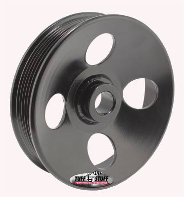 Type II Power Steering Pump Pulley For .663 in. Shaft 6-Groove Fits All Tuff Stuff Type II Pumps That Require A 17mm Press-On Pulley Black Powder Coated 8487B