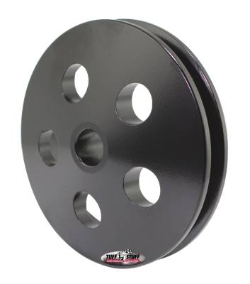 Power Steering Pump Pulley 1 Groove Fits Tuff Stuff 6175 And 6170 Type II Pumps w/17mm Shafts Machined Aluminum Black 8492D