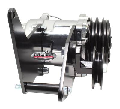 Tuff Stuff Performance - A/C Compressor Mounting Bracket For Use w/Sanden SD508 BBC Long Water Pump Black Powder Coated 8496B - Image 2