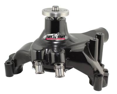 Platinum SuperCool Water Pump 7.281 in. Hub Height 5/8 in. Pilot Long Reverse Rotation Aluminum Flat Smooth Top And (2) Threaded Water Ports Stealth Black Powder Coat 1493ANC