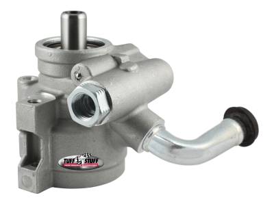Type II Alum. Power Steering Pump M16 And 5/8in. OD Return M8x1.25 ThreadedHoleMtg BtmPressurePort For Street Rods/Custom Vehicles w/Limited Engine Space Factory Cast PLUS+ 6170AL-5