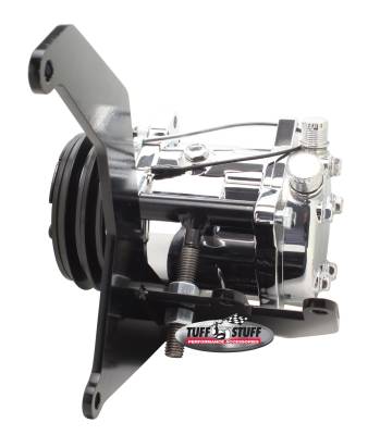 Tuff Stuff Performance - A/C Compressor Mounting Bracket For Use w/Sanden SD508 SBC Short Water Pump Black Powder Coated 8493B - Image 2