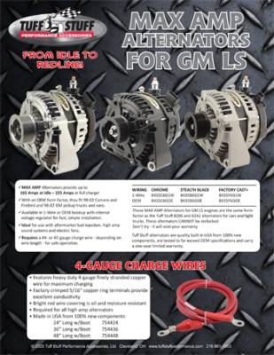MAX AMP ALTERNATORS FOR GM LS ENGINES