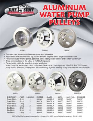 ALUMINUM WATER PUMP PULLEYS