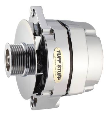 Alternator; 100 AMP - OEM Or 1 Wire - 6 Groove Serpentine Pulley - Aluminum - Polished; 7127NDP6G