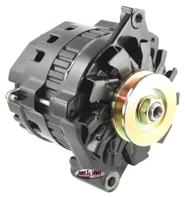 Alternator; 120 AMP - CS121 GM Style Mini Racer - 1 Wire - 16 Volt - V Groove Pulley - Black; 7937B16V