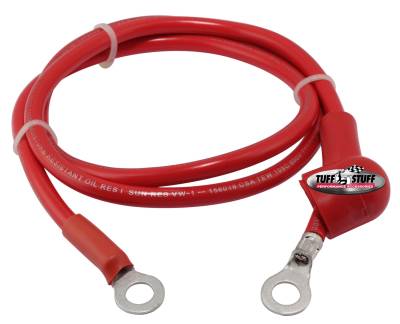 Alternator Harness; Universal 1 Wire - 8 Gauge Copper - Terminated - 48 in. Long - Red; 754648