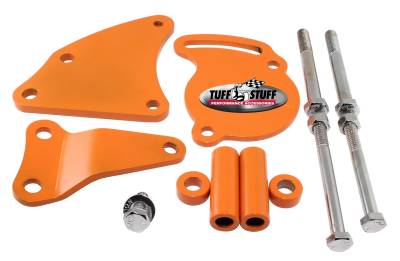 Tuff Stuff Performance - Power Steering Pump Bracket; Short - Fits Tuff Stuff Type II Power Steering Pumps - w/Hardware - Orange Powdercoat; 6506BORANGE - Image 2