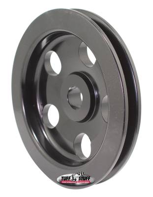 Tuff Stuff Performance - Power Steering Pump Pulley; 1 Groove - Fits w/Saginaw Pumps w/.75 in. Press Fit Shafts - Machined Aluminum - Black; 8491D - Image 2